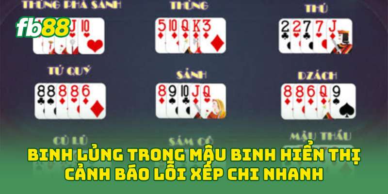 Binh Lủng Trong Mậu Binh hiển thị cảnh báo lỗi xếp chi nhanh